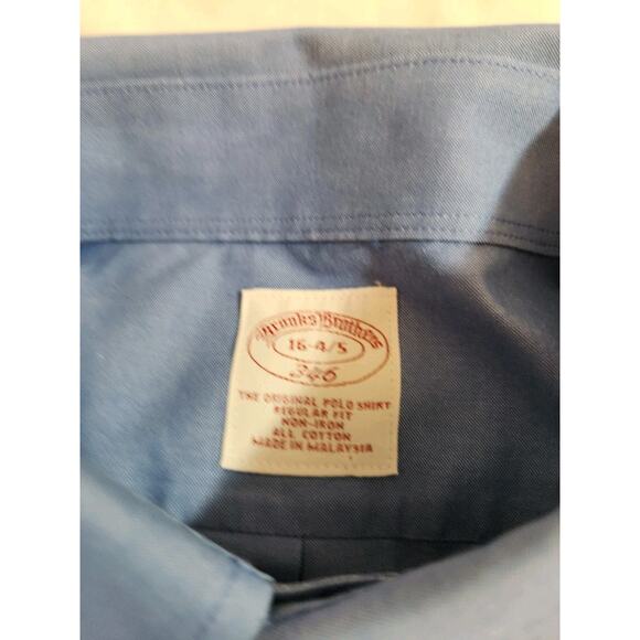 Brooks Brothers Shirt Mens Medium 16 34/35 Blue Long Sleeve Busines Work Preppy - Picture 2 of 11